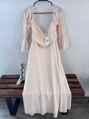 Women's Ivory Cream- Maxi Dress, Bump friendly